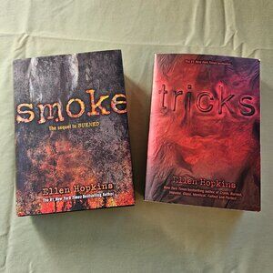 2 Book Bundle: Smoke‎ (Hardcover) & Tricks (Paperback) by Ellen Hopkins